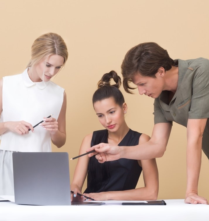 a photo of young professionals