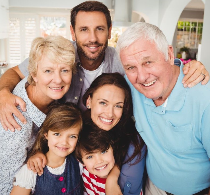 a photo of a happy family