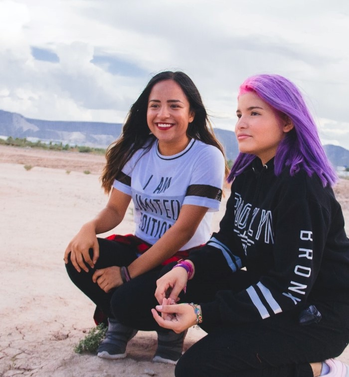 a photo of two young girls